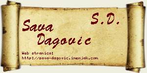 Sava Dagović vizit kartica